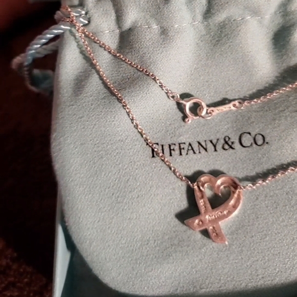 Tiffany Paloma Picasso Loving Heart Pendant Necklace Sterling Silver Luxury - Picture 14 of 17
